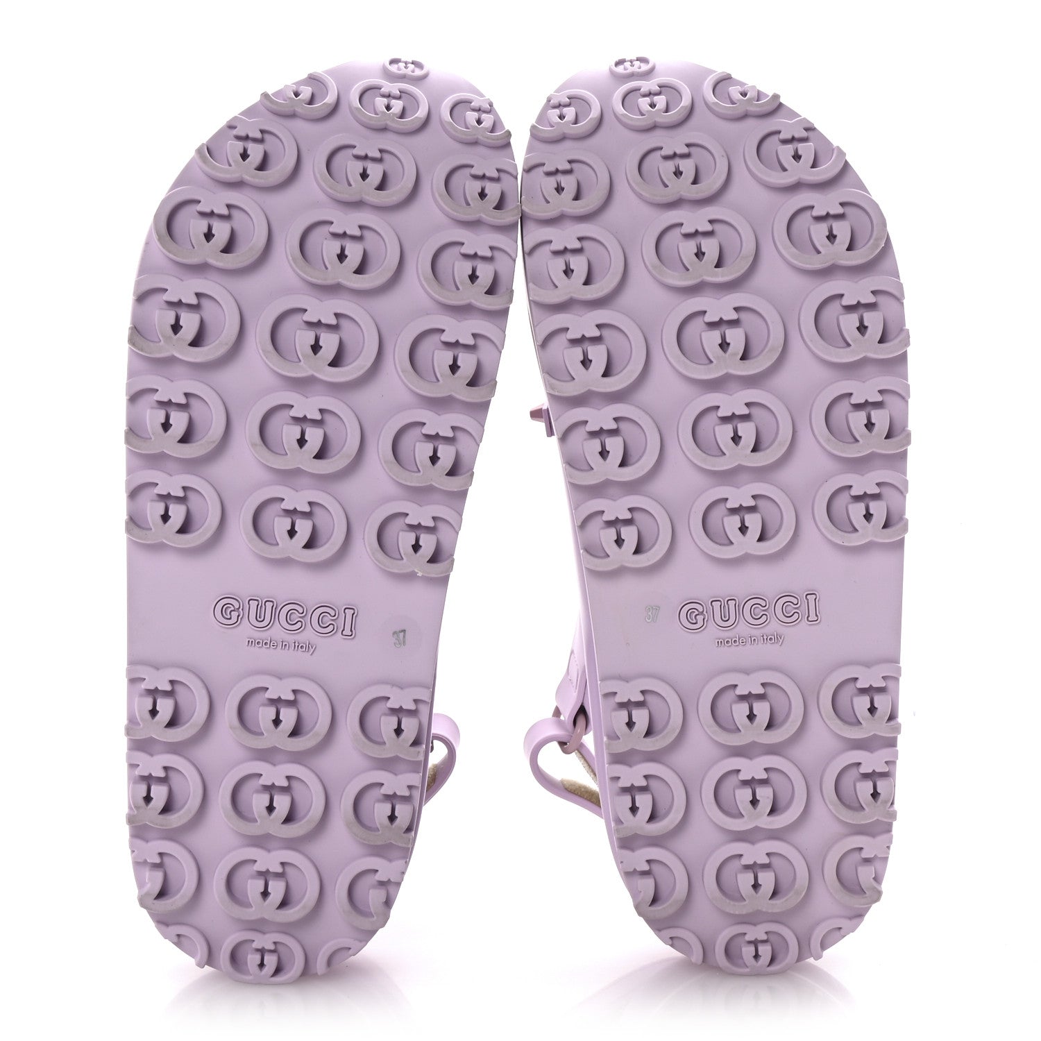 Gucci Soft Rubber Horsebit Touch Womens Strapped Sandals 37 Talc Pink 6 of 10