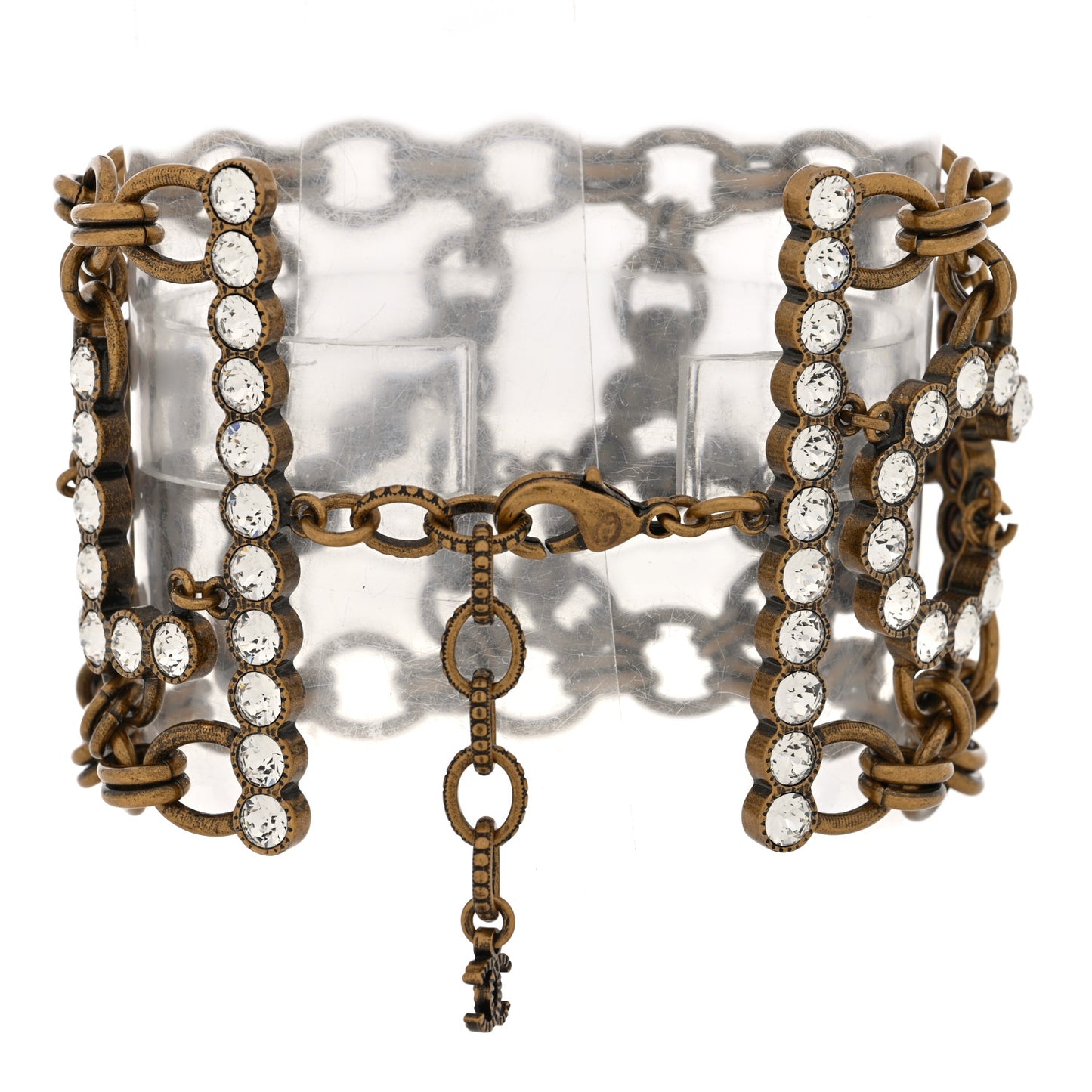 Crystal City of Lights Chain Bracelet Gold