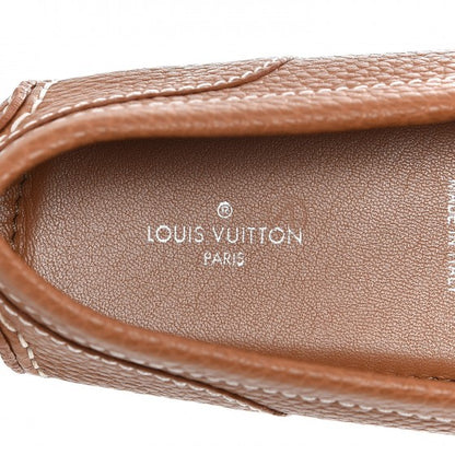 Louis Vuitton Grained Calfskin Close Up Flat Loafer 39 Brown 9 of 10