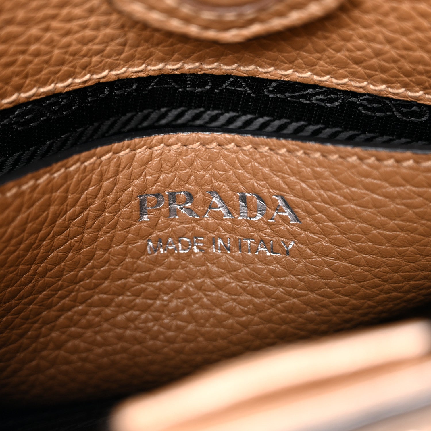 Prada Vitello Daino Soft Mini Hobo Messenger Bag Caramel 6 of 14