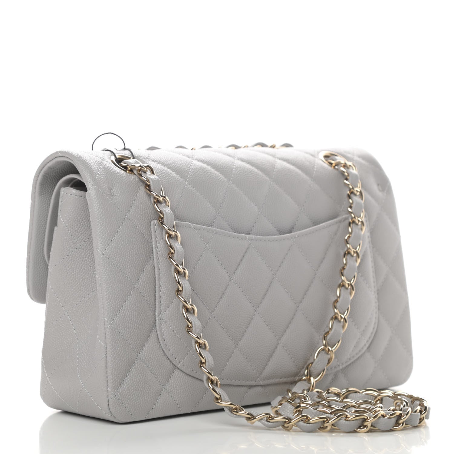 Chanel Caviar Quilted Small Double Flap Grey 3 of 10