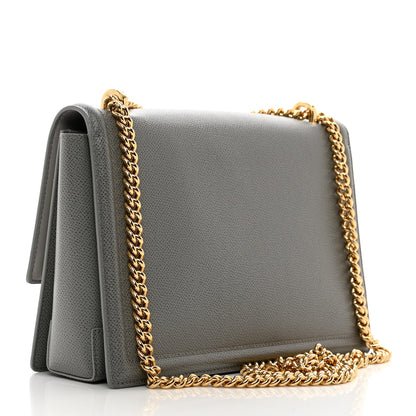 Salvatore Ferragamo Printed Calfskin Ginny Shoulder Bag Grey 3 of 9