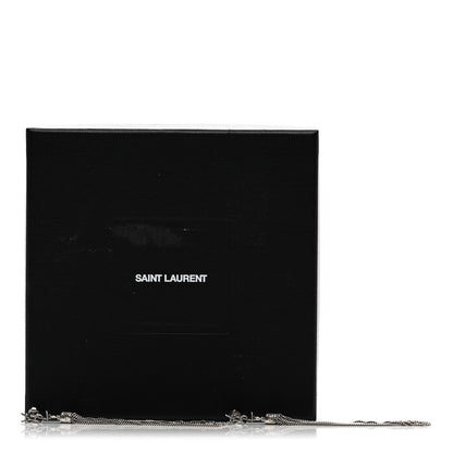 Saint Laurent Metal Monogram Loulou Tassel Earrings Silver 4 of 4