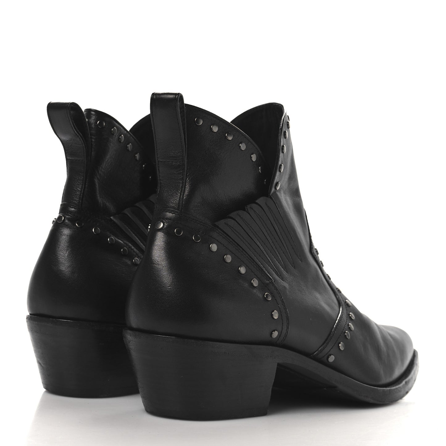 Calfskin Dakota 50 Stud Bootie 44 Black