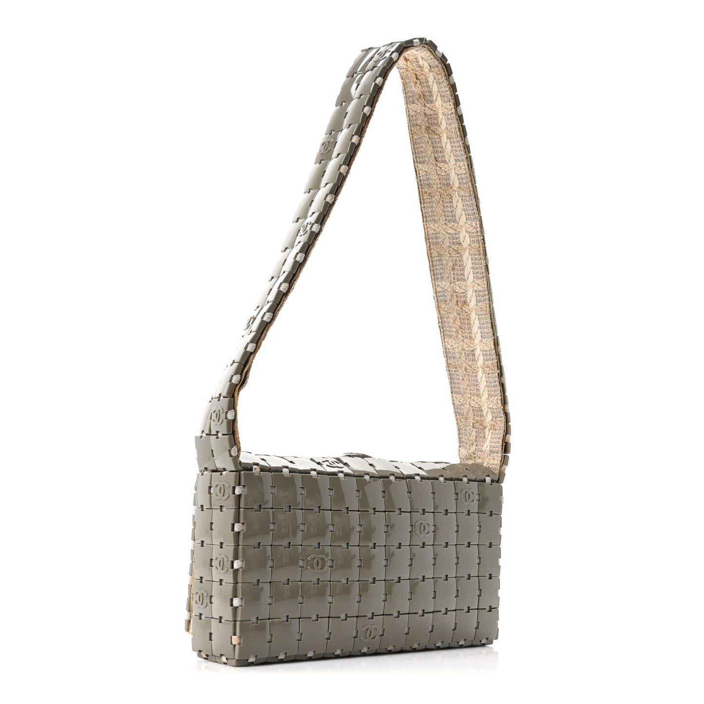 Tweed Resin Tile Flap Green