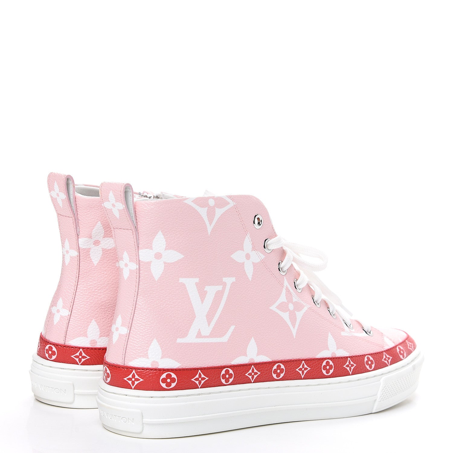 Louis Vuitton Monogram Giant Stellar Sneaker Boots 39 Rose Rouge 4 of 10