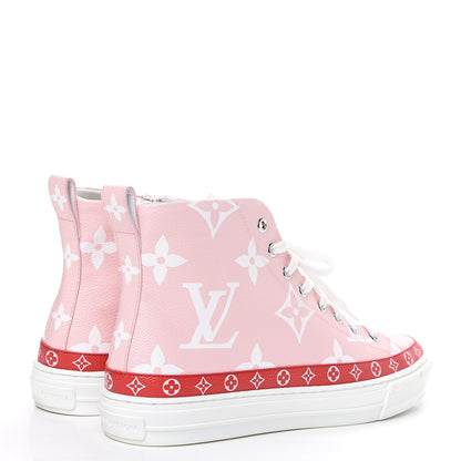 Louis Vuitton Monogram Giant Stellar Sneaker Boots 39 Rose Rouge 4 of 10