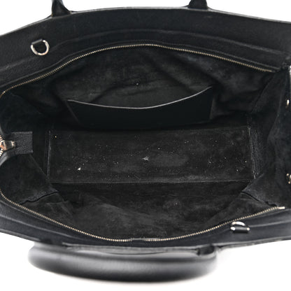 Saint Laurent Grained Calfskin Medium Cabas Rive Gauche Black 8 of 41