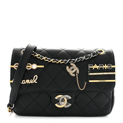 Chanel Lambskin Quilted Small Coco Clips Single Flap Black 1 of 10
