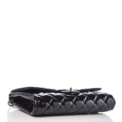 Chanel Patent Quilted Clutch with Chain Flap Black 4 of 9