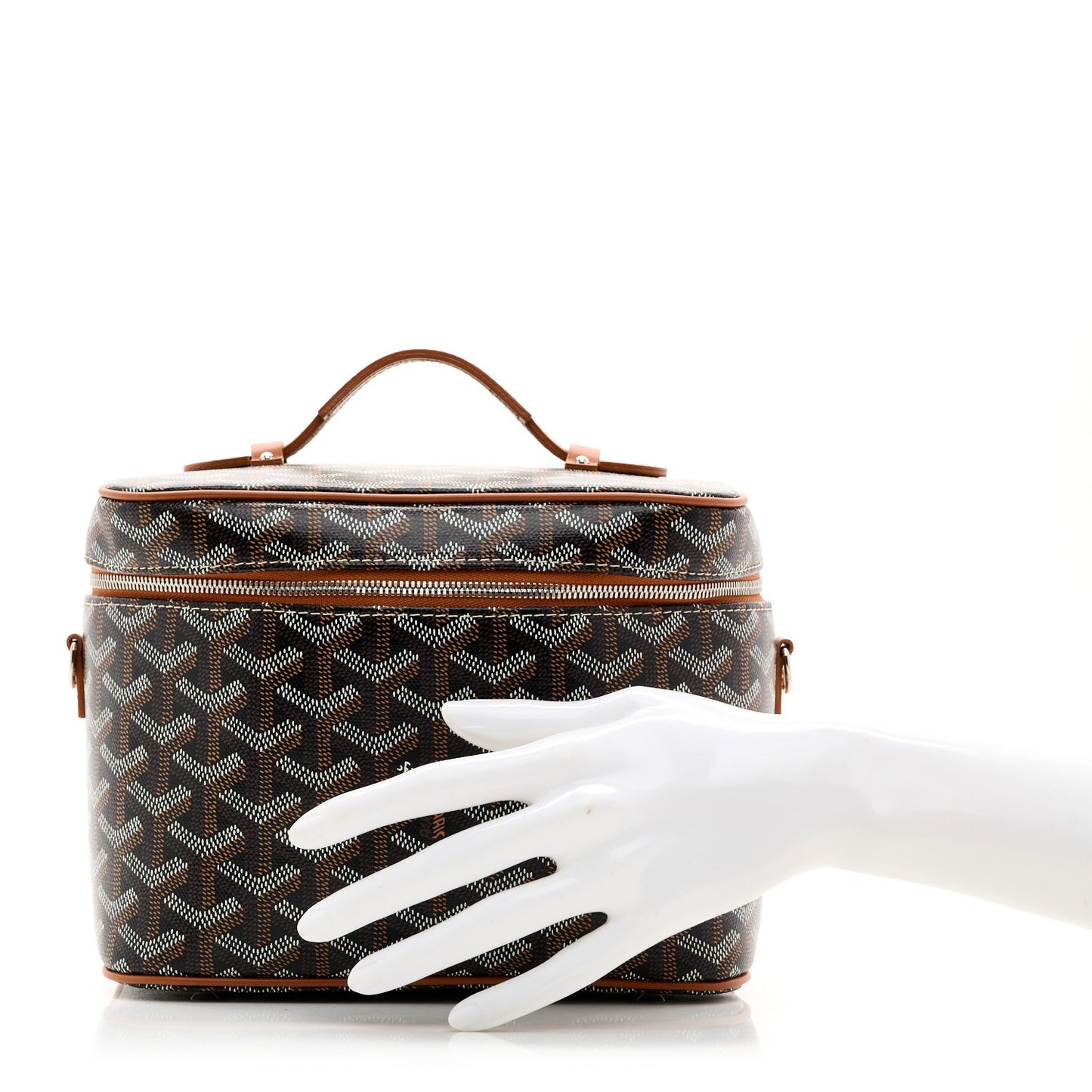 Goyardine Muse Vanity Case Black Gold