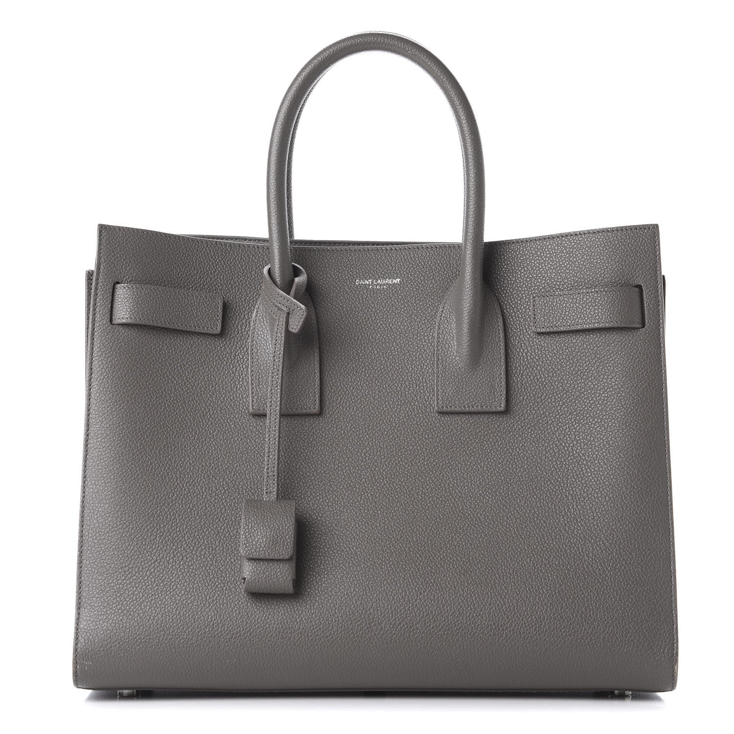 Saint Laurent Grained Calfskin Small Sac De Jour Fog 1 of 10