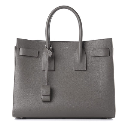 Saint Laurent Grained Calfskin Small Sac De Jour Fog 1 of 10