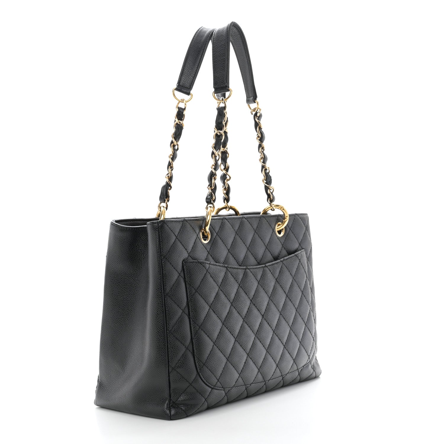 Chanel Caviar Quilted Grand Shopping Tote GST Black 3 of 10