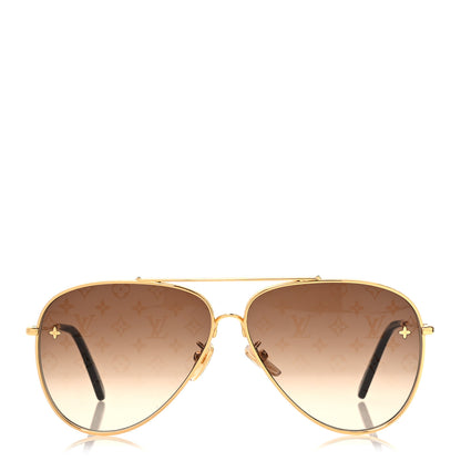 Louis Vuitton Metal The LV Pilot Sunglasses Z1620U Gradient Brown Monogram 2 of 9
