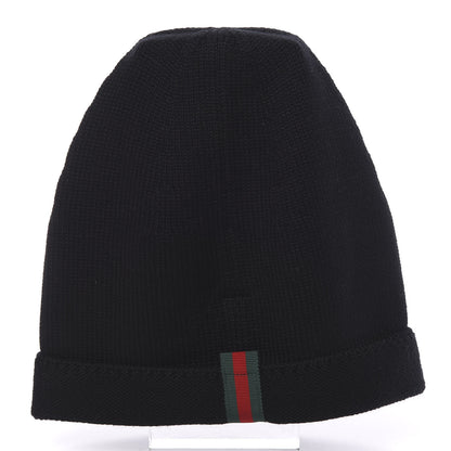 Gucci Wool Sequin Loved Beanie Hat M Black 2 of 6