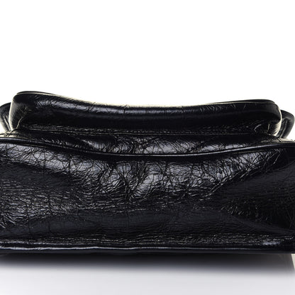 Saint Laurent Crinkled Calfskin Matelasse Monogram Medium Niki Chain Satchel Black 25 of 25