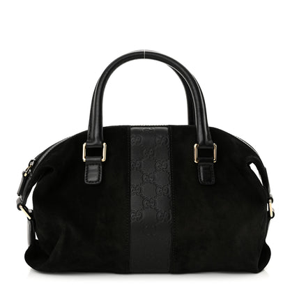 Gucci Suede Guccissima Small Boston Black 1 of 10