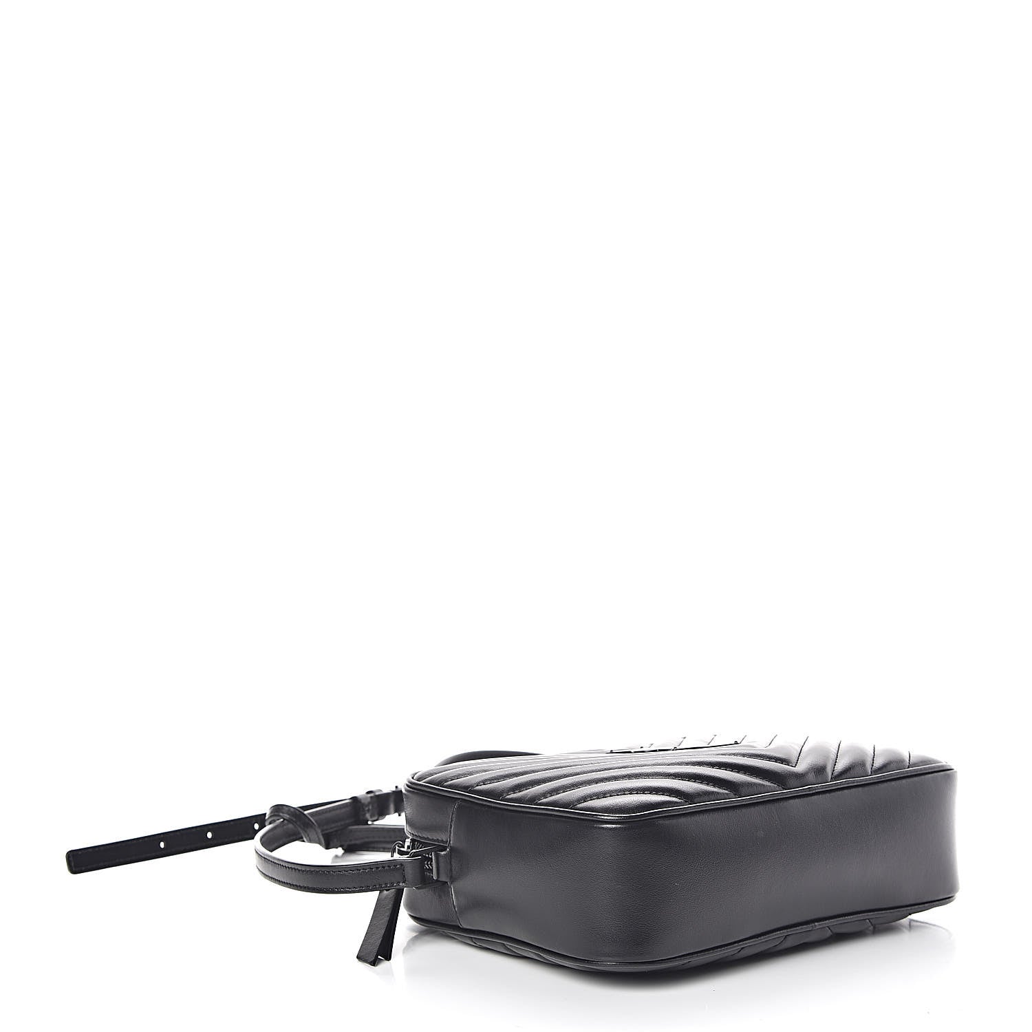 Saint Laurent Calfskin Matelasse Monogram Lou Camera Bag Black 4 of 9