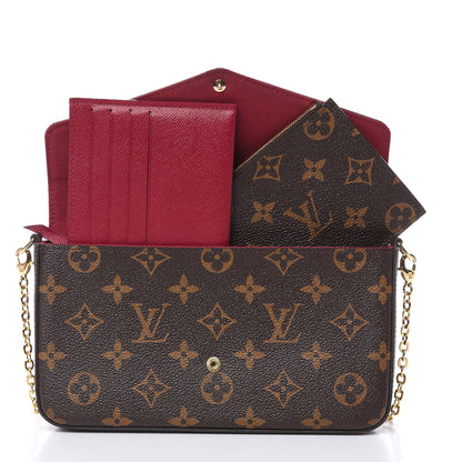 Louis Vuitton Monogram Pochette Felicie Chain Wallet Fuchsia 15 of 15