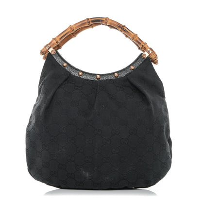 Gucci Monogram Bamboo Small Handbag Black 1 of 10