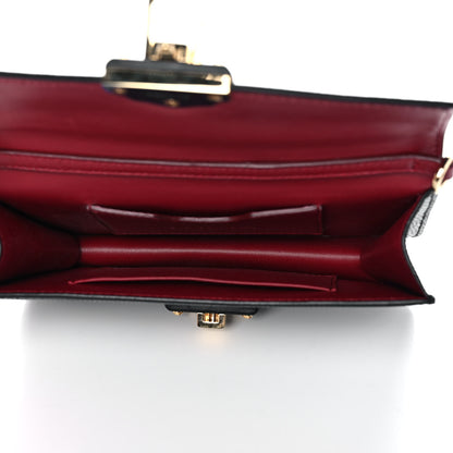Dolce & Gabbana Calfskin Iguana Embossed Lucia Clutch Black 6 of 12