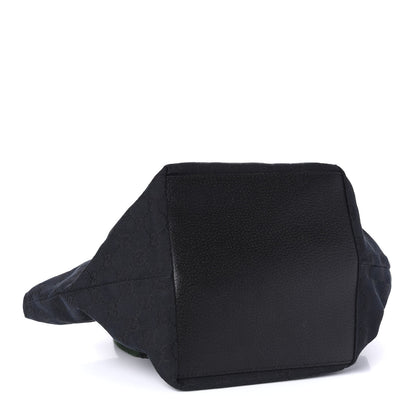 Gucci GG Monogram Small Web Handle Bucket Tote Black 4 of 10