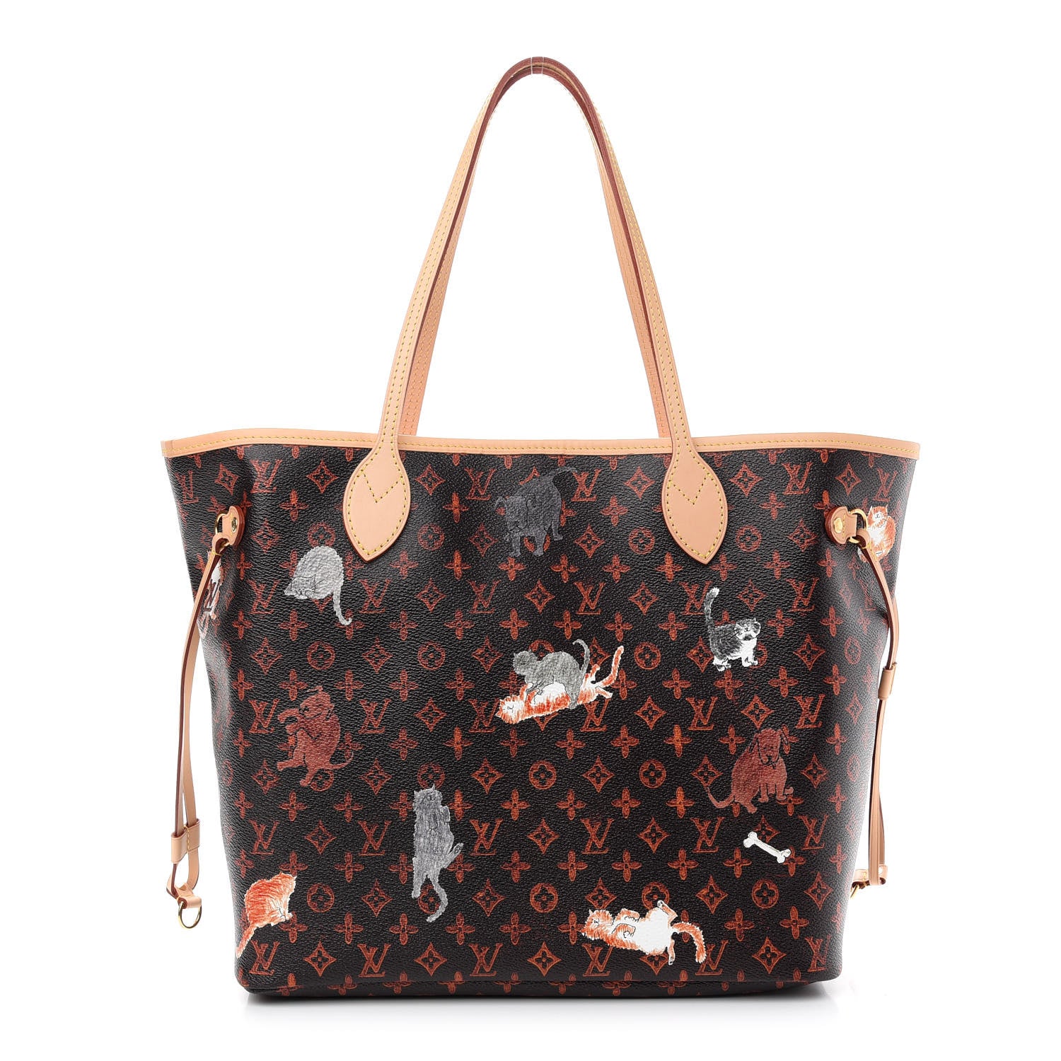 Louis Vuitton Catogram Neverfull MM Marron 3 of 10