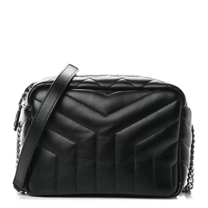 Saint Laurent Calfskin Y Quilted Monogram Small Loulou Bowling Bag Black 1 of 9