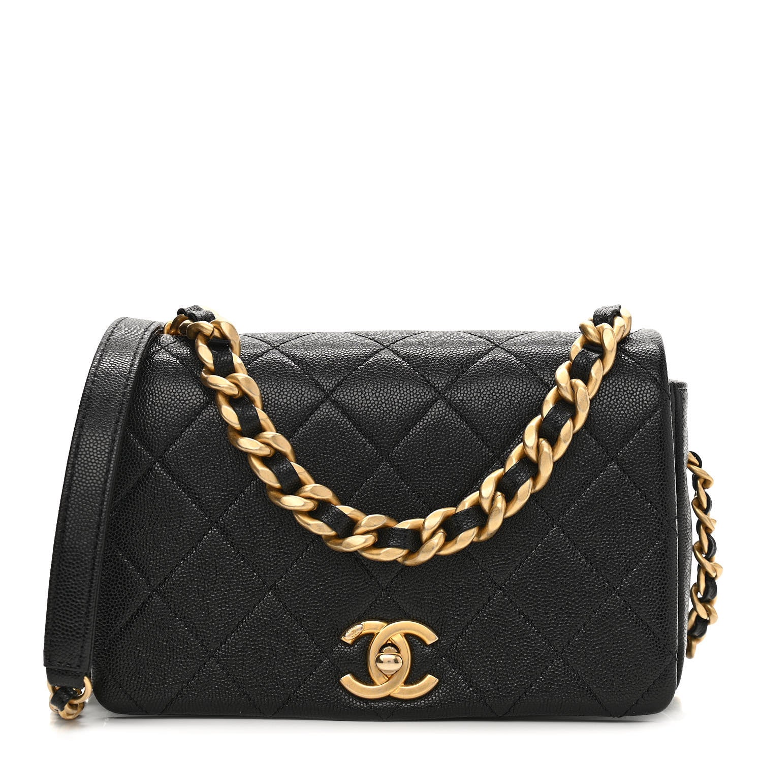 Chanel Caviar Quilted Small Fashion Therapy Flap Bag Black 1 of 11