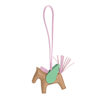 Hermes Milo Lambskin Grigri Rodeo Pegase Horse Bag Charm PM Chai Mauve Sylvestre Menthe 1 of 5