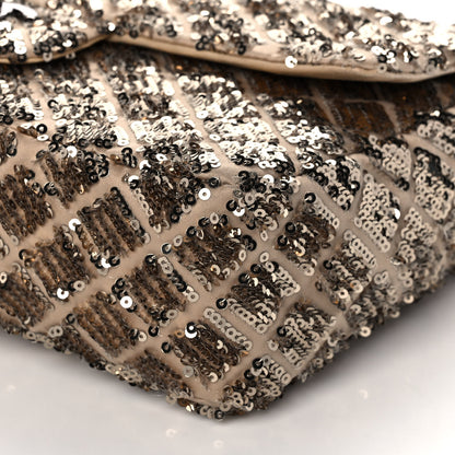 Chanel Sequin Quilted Medium Single Flap Gold 9 of 10