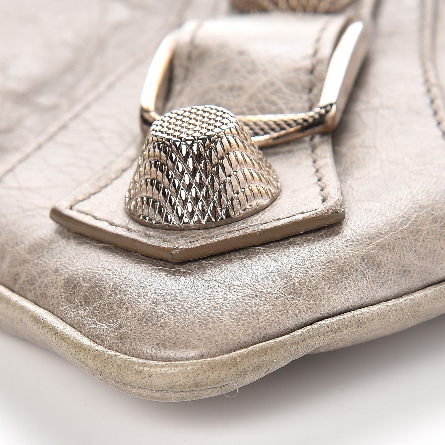 Agneau Giant 21 Gold Hardware Flat Handle Clutch Taupe