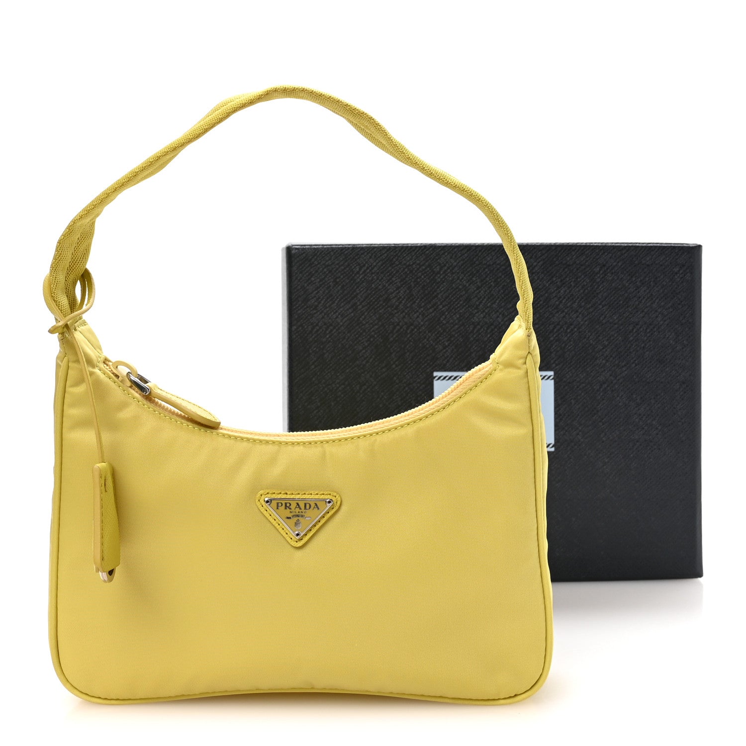 Prada Tessuto Nylon Saffiano Mini Re-Edition 2000 Bag Ananas