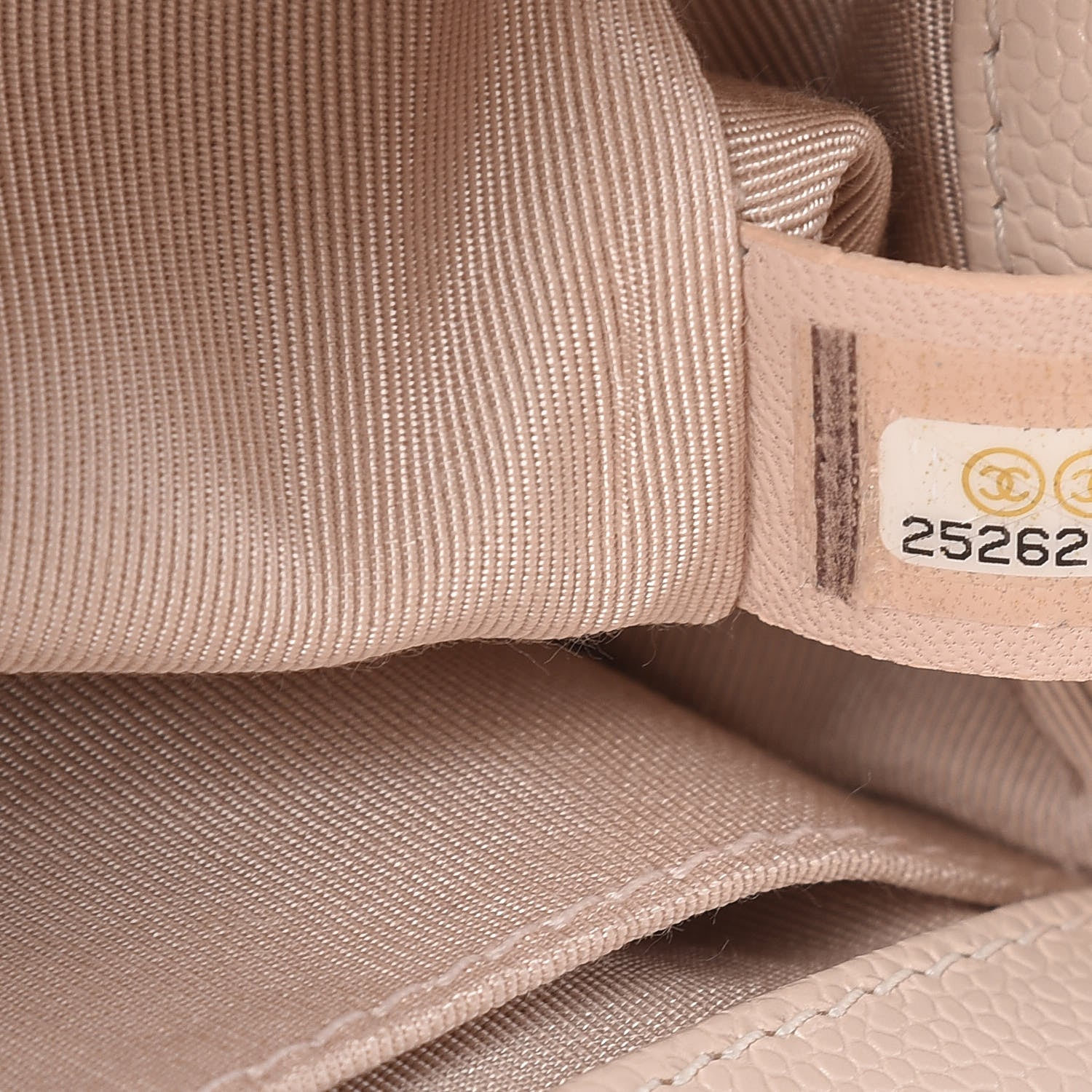 Chanel Caviar Chevron Quilted Small Boy Flap Light Beige 7 of 9
