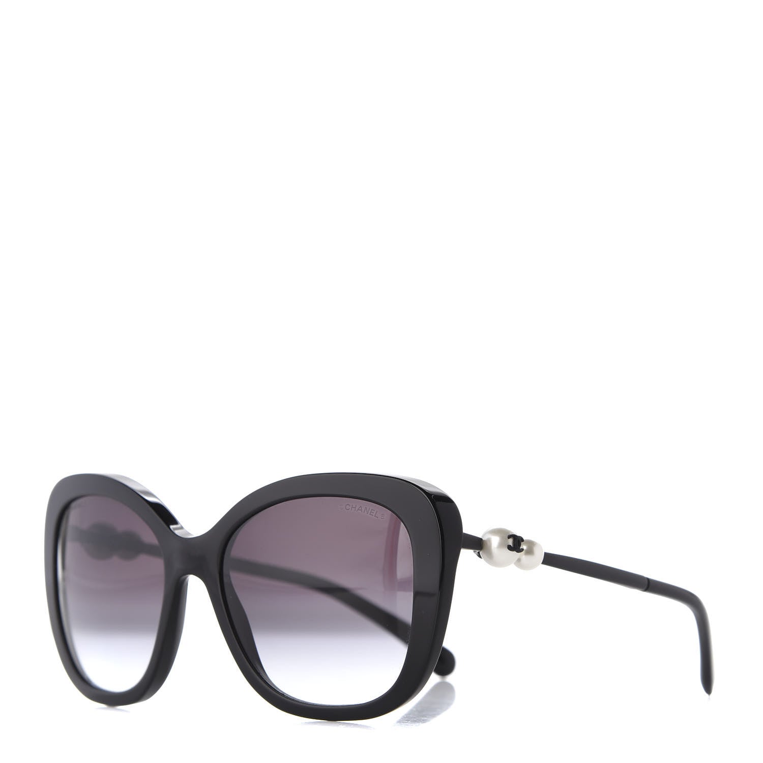 Chanel Acetate Butterfly Winter Pearl Sunglasses 5339-H Black 1 of 8