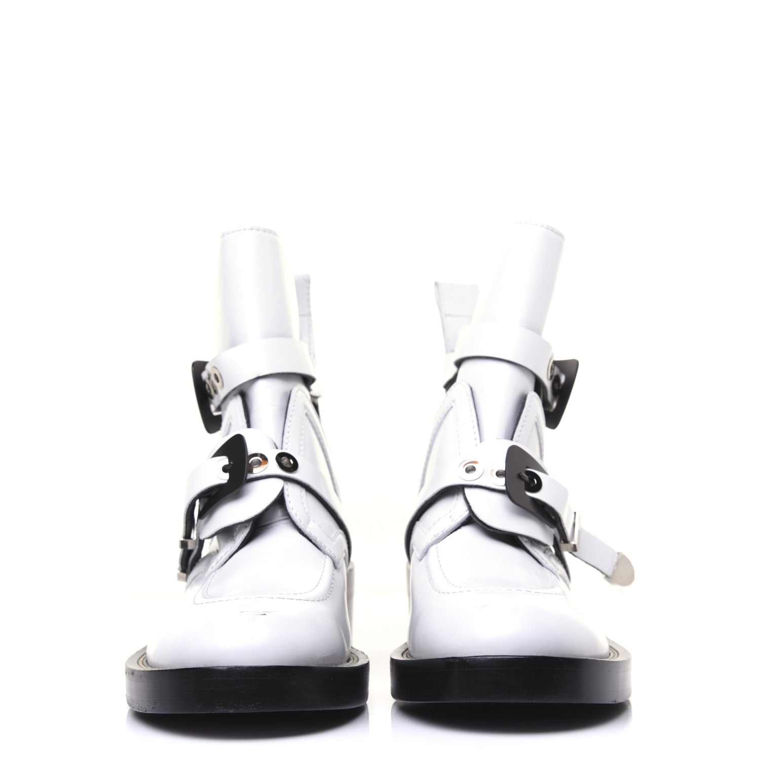 Balenciaga Brushed Calfskin Ceinture Ankle Boots 42 White 3 of 12