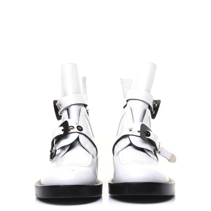 Balenciaga Brushed Calfskin Ceinture Ankle Boots 42 White 3 of 12
