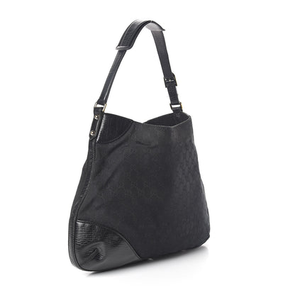 Gucci Monogram Web Hasler Hobo Black 3 of 14
