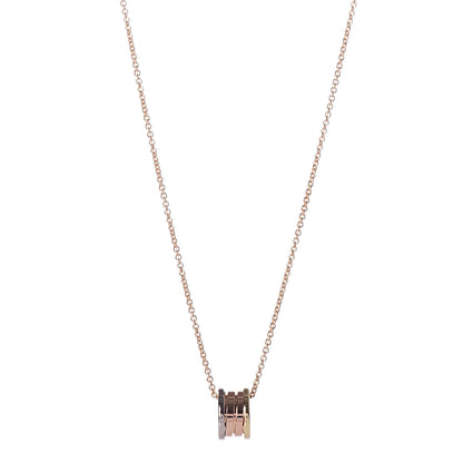 Bulgari 18K Rose White Yellow Gold B.Zero1 Pendant Necklace 1 of 6