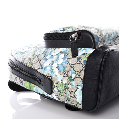 Gucci GG Supreme Monogram Blooms Medium Day Backpack Beige Blue Navy 8 of 12