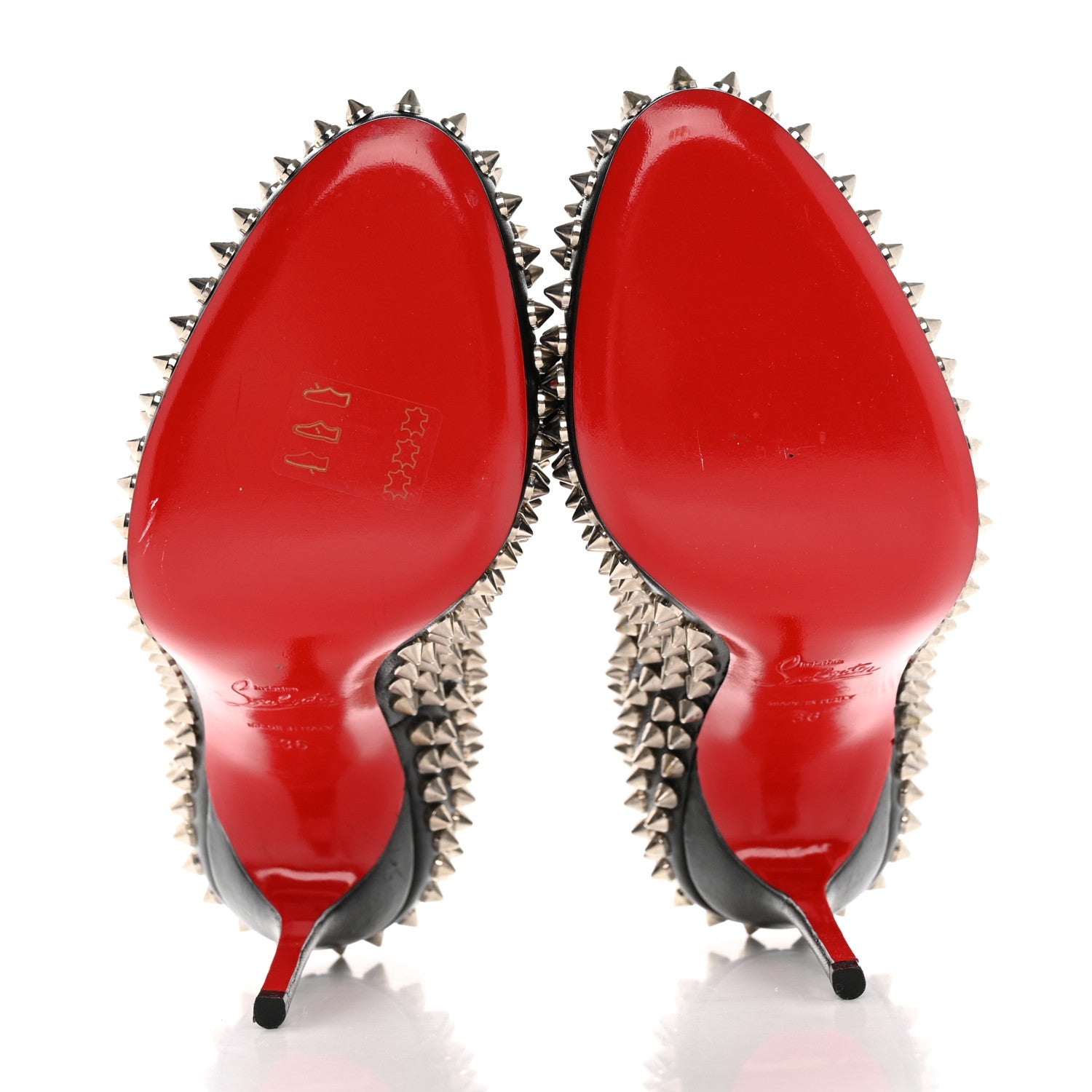 Christian Louboutin Nappa Fifi Spikes 100 Pumps 36 Black 5 of 14