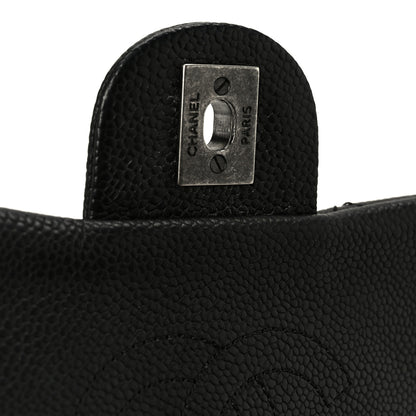 Chanel Caviar Quilted Medium Now and Forever Flap Black 6 of 10