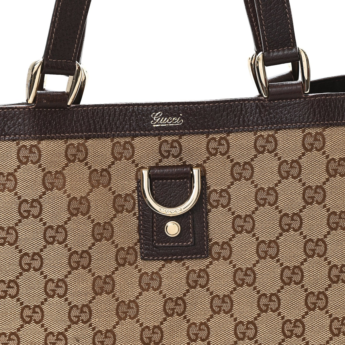 Monogram Large Abbey Tote Dark Brown