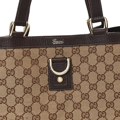 Gucci Monogram Large Abbey Tote Dark Brown 8 of 10