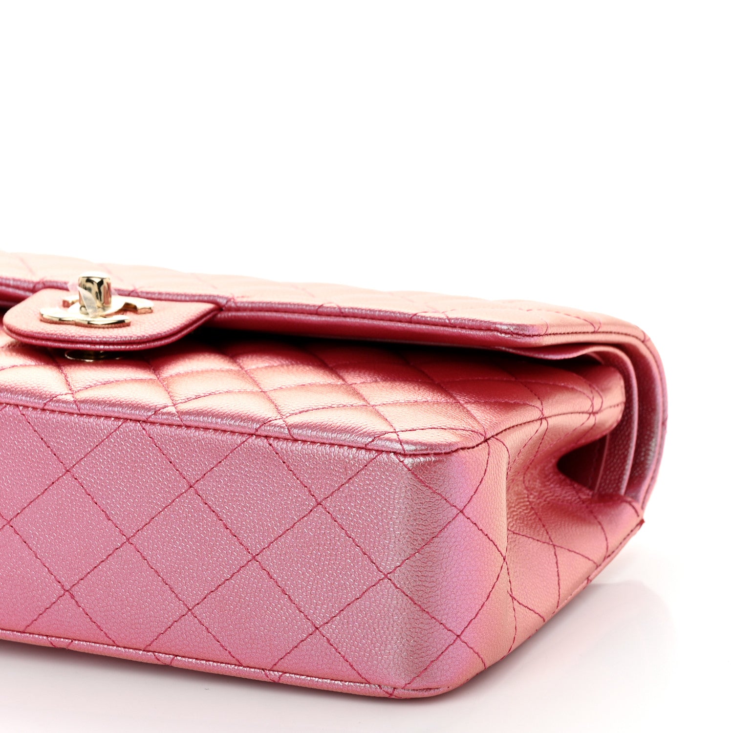 Chanel Iridescent Caviar Quilted Medium Double Flap Pink 8 of 8