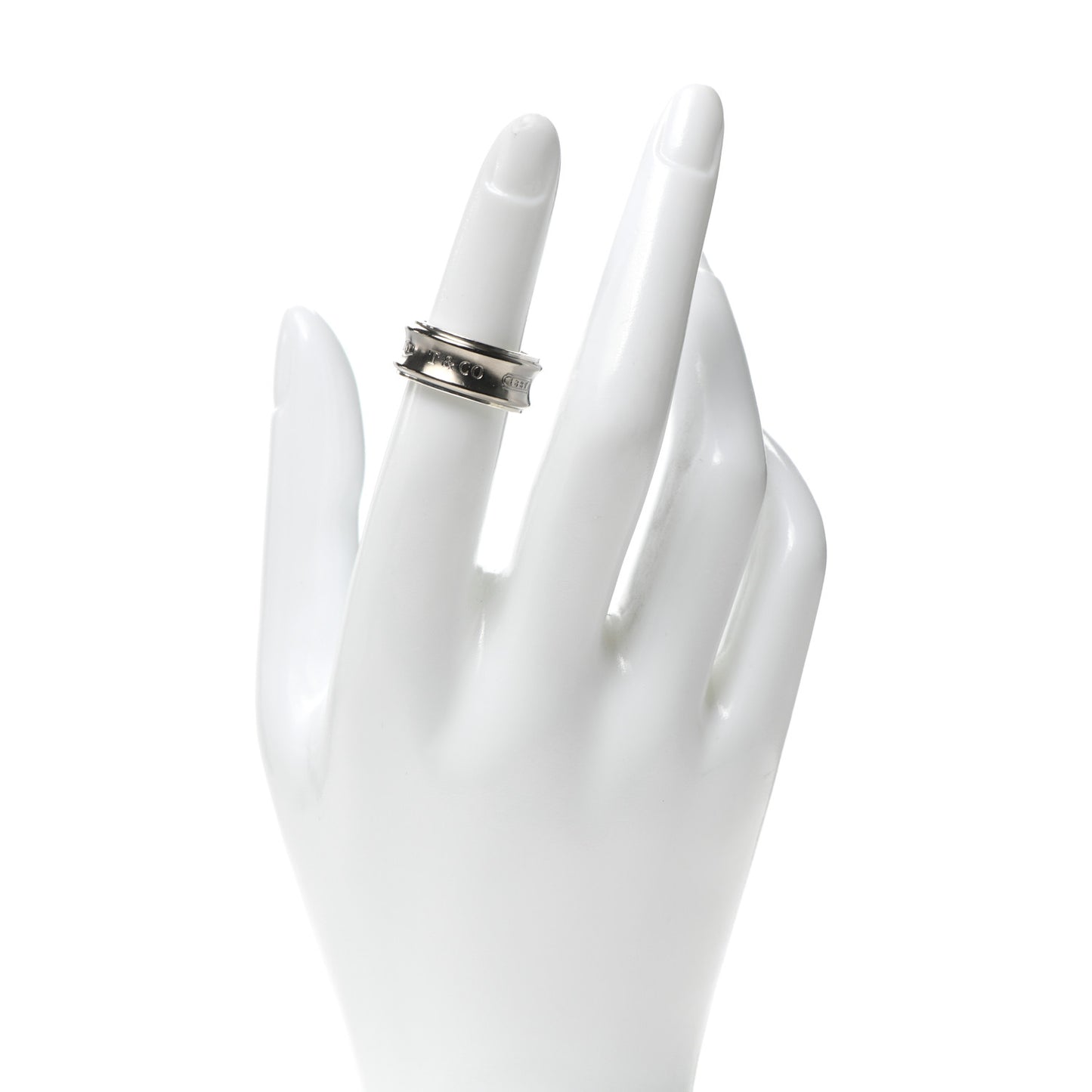 Sterling Silver Titanium 1837 Band Ring 49 5