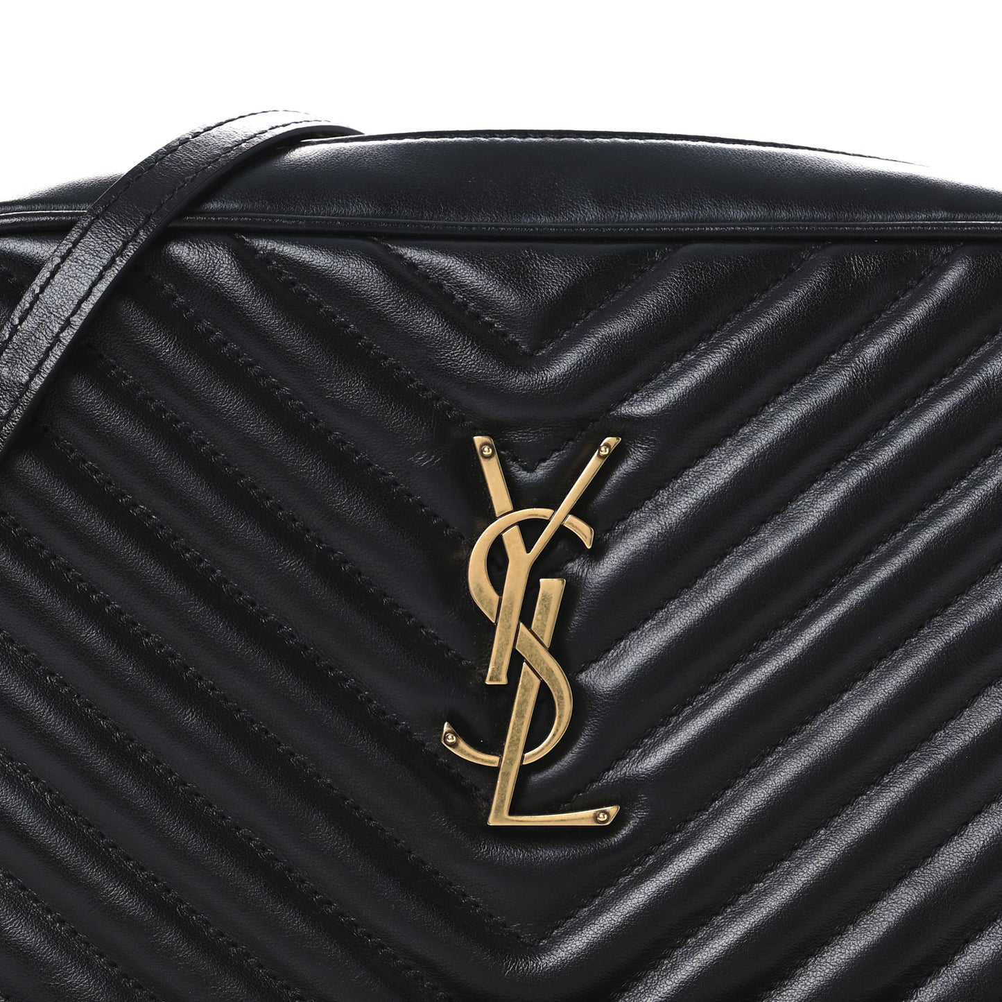 Calfskin Matelasse Monogram Lou Camera Bag Black
