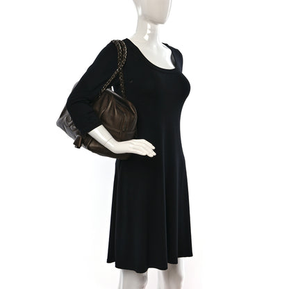 Chanel Metallic Deerskin Large Luxe Ligne Bowler Bronze 2 of 15