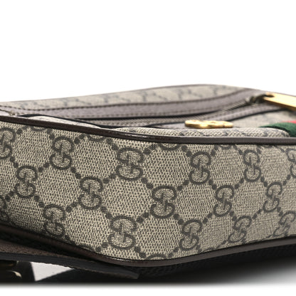 Gucci Soft GG Supreme Monogram Medium Ophidia Belt Bag Dark Brown 9 of 11